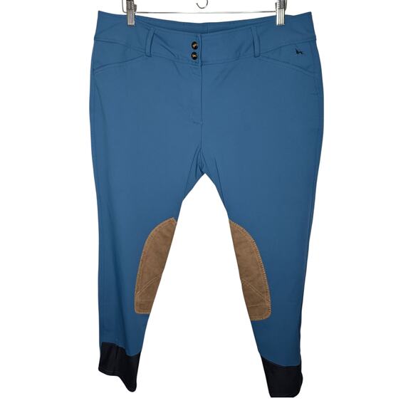 R J Classics Gulf Front Zip Breech Equestrian Breeches Blue - Picture 3 of 8